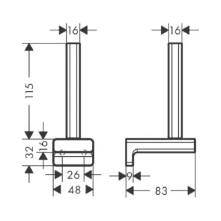 Держатель запасного рулона туалетной бумаги Hansgrohe AddStoris 41756990 золото